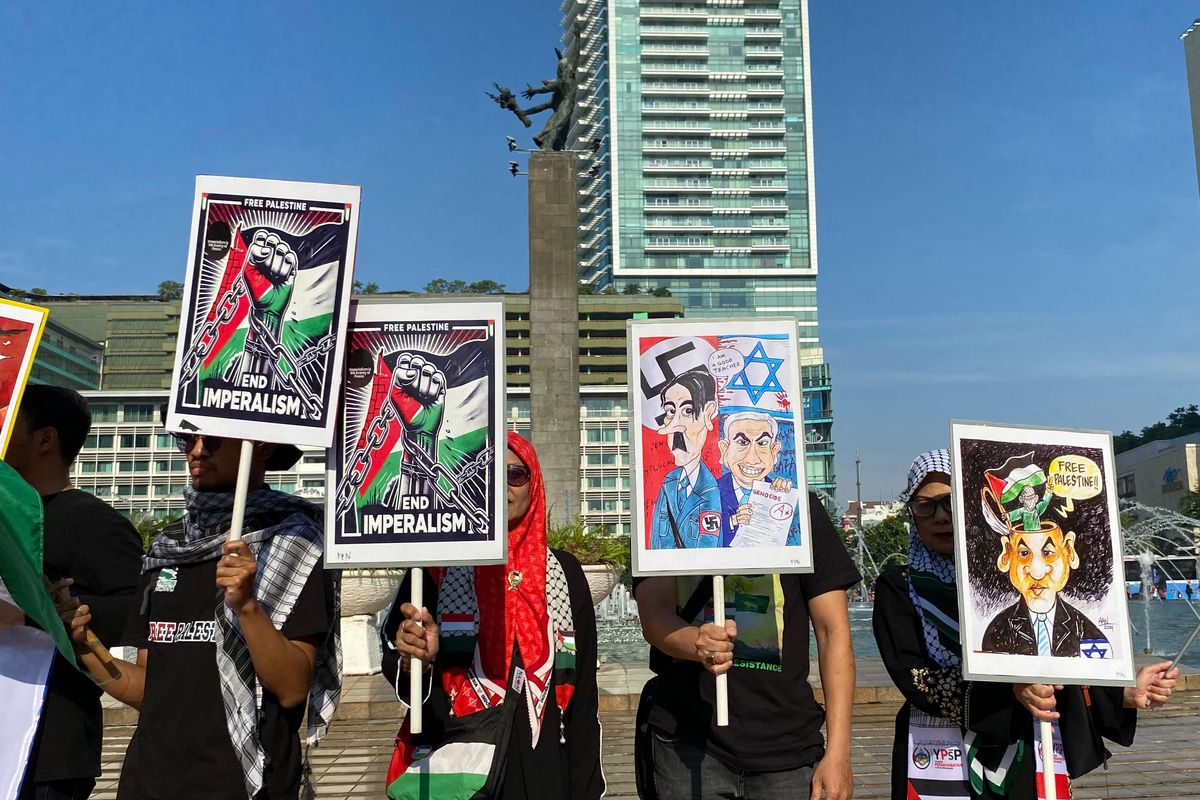 Jelang Sidang Umum PBB, Massa Aksi Simpatik Palestina Sampaikan 4 Tuntutan untuk Presiden Prabowo