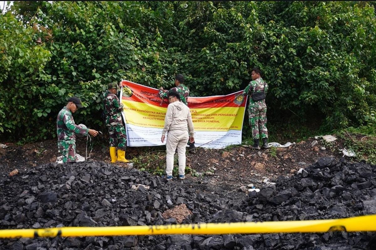 Penindakan Tegas Pemerintah: 3 Tambang Batubara Ilegal di Muara Enim Ditutup, 1.430 Ton Batubara Disita